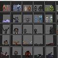 Organized Display Shelf Showcasing Various Collectible Action Figures And Models