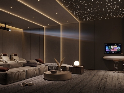 modern video room 3d model