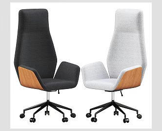 Modern office chair training chair boss chair pulley rotation 3d model