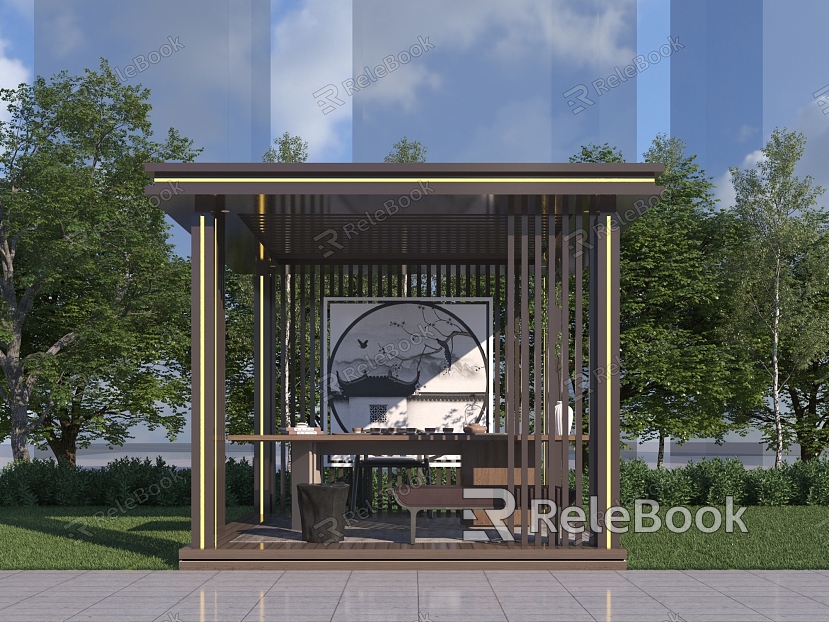 New landscape pavilion gallery pavilion 3D model model