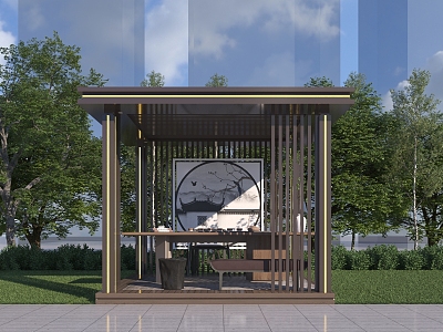 New landscape pavilion gallery pavilion 3D model model