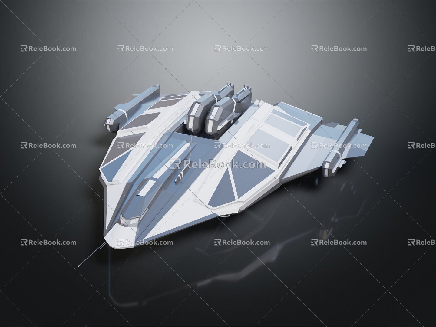 Spaceship Space Ship Science Fiction Fighter Aircraft 3d model