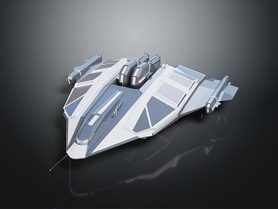 Spaceship Space Ship Science Fiction Fighter Aircraft 3d model