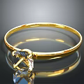 Elegant Gold Bracelet With Shiny Central Gemstone And Polished Design