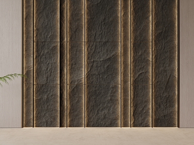 PU stone background wall 3d model