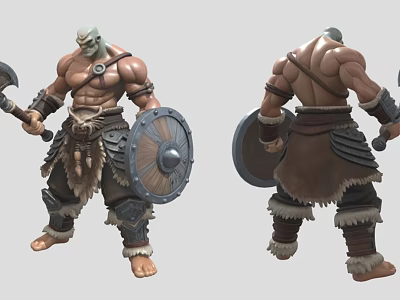 Fighting Samurai Warrior Sub-era game characters 3d model Fighting Samurai Warrior Sub-era game characters 3d model