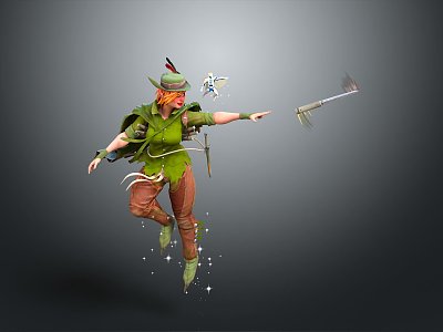 Female Elf Cartoon Witch Magic Witch Magic Girl Magician Elf Mage Warlock Wizard 3d model