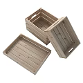 Natural Wooden Decorative Display Set with Various Sizes Crates and Trays for Home Decor