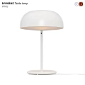 White Minimalist Table Lamp With Round Shade And Slim Stand For Modern Home Decor