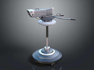 Mobile Digital Device Testing Equipment with Mechanical Arm and Pedestal Base for Precision Positioning 3d model