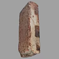 Old Red Brick With Textured Surface And Worn Edges For Construction Use 3d model