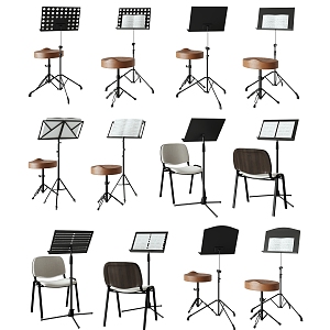 Music Rack Command Rack Playing Rack Stage Playing Seat Musical Instruments 3d model