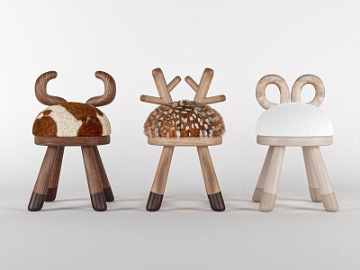 Modern Children's Chair Animal Children's Stool model