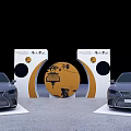 Lexus Exhibition Display Shelves with UX NX Models and Modern Branding Setup