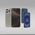 Apple iPhones In Various Colors With Different Camera Setups And Designs 3d model