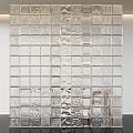 Glass brick partition 3d model