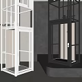 Sightseeing Elevator Glass Elevator Finished Elevator Knob Elevator Combination Elevator 3d model