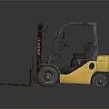 Huashi Yellow Forklift With Cab And Front Forks For Industrial Logistics Operations