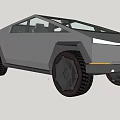 Modern Pickup Truck With Open Bed Large Wheels And Sleek Exterior Design
