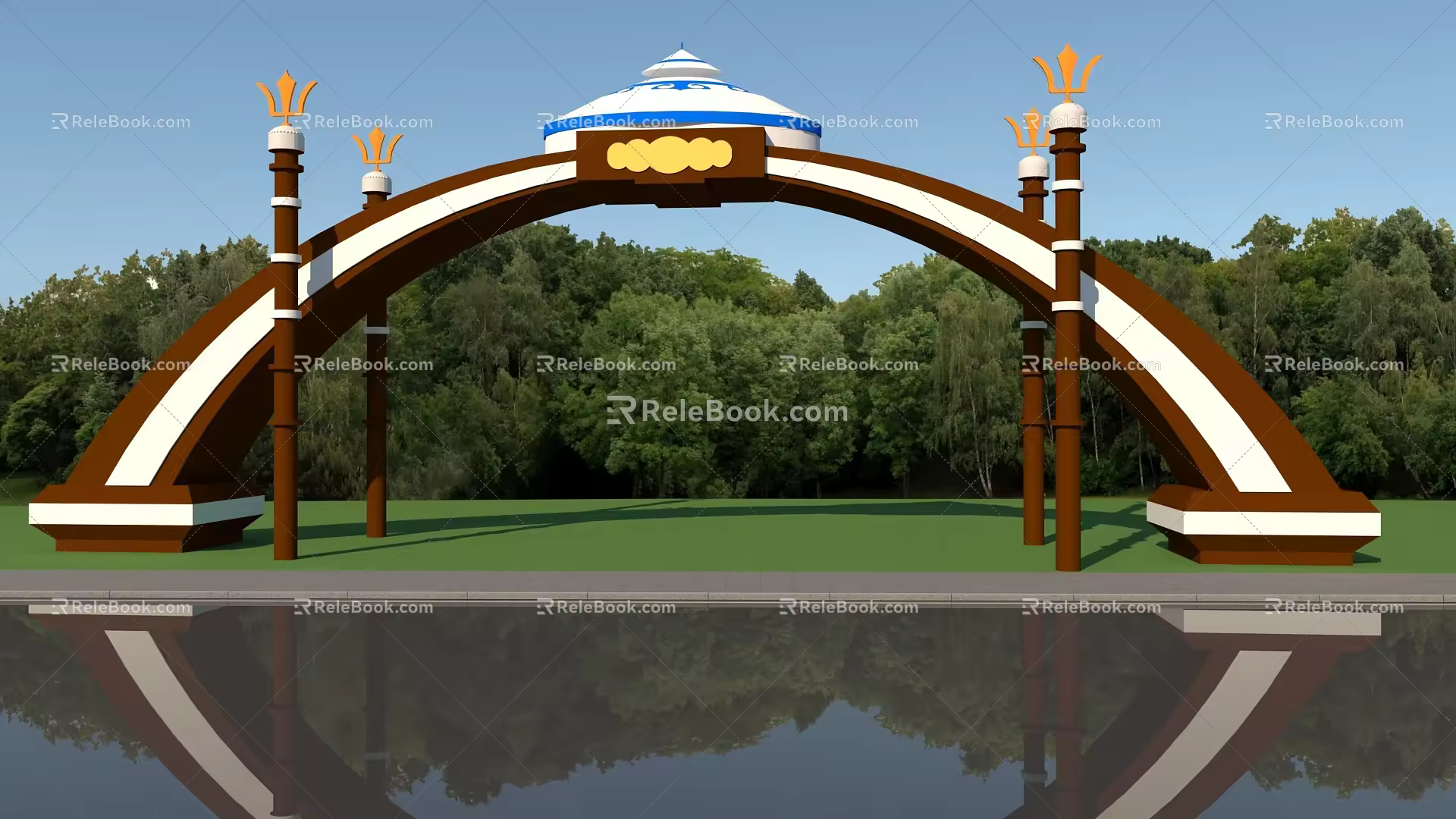 Mongolian Style Gate 3d model