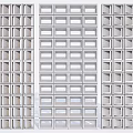 Modern Interior Partition Design With Grid Pattern And White Panel Frame Structure 3d model