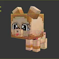 Cute Pixel Style Orange Cat Doll With Big Eyes And Tongue Sticking Out