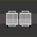 Durable Outdoor Metal Grill With Double Grilling Grates And Side Tables Design