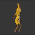 Game Movie Centaur Character Yellow Muscular Human Upper Body Equine Lower Body With Blue Shorts