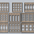 Chinese windows and doors 3d model