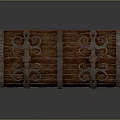 Vintage Wooden Chest With Intricate Carvings And Decorative Metal Hardware