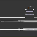 White Long Handle Household Cleaning Tools With Detachable Heads And Accessories
