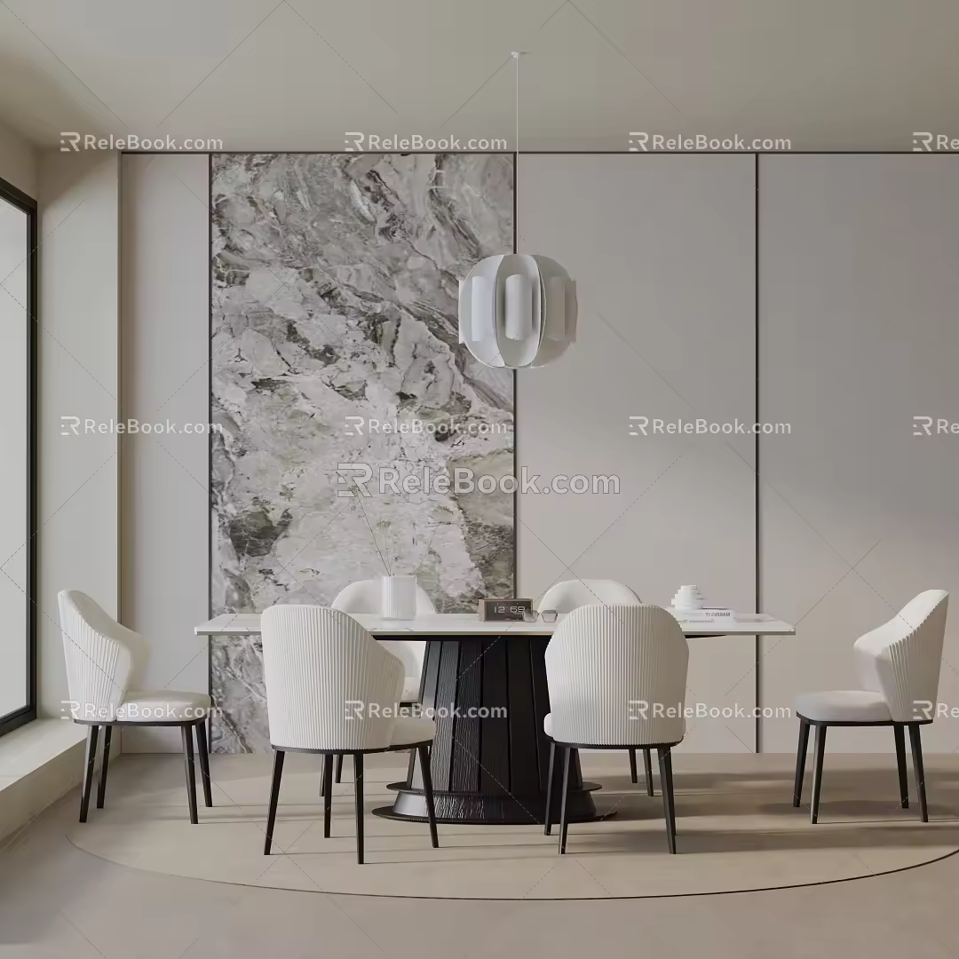 Modern table combination 3d model