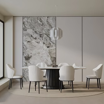 Modern table combination 3d model