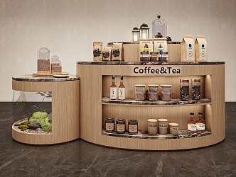 Coffee Decoration Display Cabinet 3d model