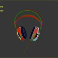 Red and Black Over Ear Gaming Headphones With Wired Illuminated LED Lights For Computer Setup