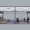 Tsugami Exhibition Booth Structure With Interior Furniture Plants And Display Equipment