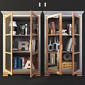 American Bookshelf Bookcase Locker 3d model