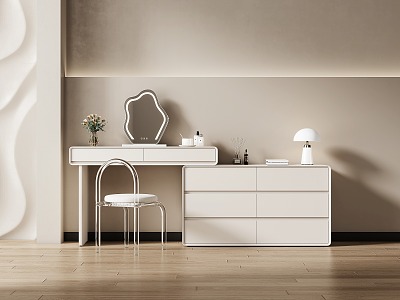 Cream Dressing Table Dressing Table Dressing Table Dressing Mirror Cabinet E-commerce Products model