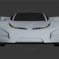 Silver Sports Car With Futuristic Sleek Body Aerodynamic Shape And Black Alloy Wheels
