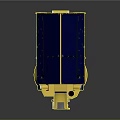 Spacecraft Satellite With Blue Solar Panels And Golden Streamlined Reflective Structure 3d model