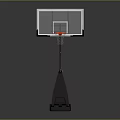 Sturdy Portable Basketball Hoop with Transparent Backboard and Stable Base