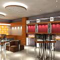 Orange Signage Crown Logo Specialty Store With Glass Doors Bright Lighting And Interior Display Counters