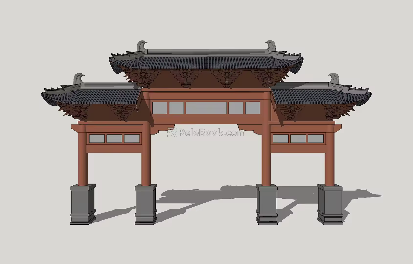 Archway landscape gate 3d model