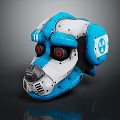 Modern Robot Machine Dog Head 3d model