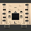 Beige Household Device With Multiple Ports Control Panel And Display Screen For Daily Use