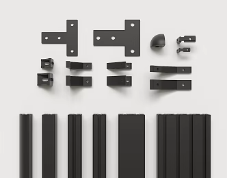 Industrial Aluminum Profile Profile Angle Code Profile Connector Shelf Profile Structural Parts Aluminum Hardware Frame Material Profile 3d model