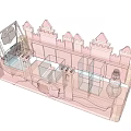 Modern Container Shop Marshmallow 3d model