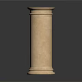Classical Fluted Column Architectural Element With Decorative Capital And Elegant Base