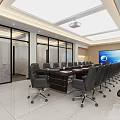 Modern Front Desk Reception Area With White Marble Countertop Wooden Cabinets And Self Service Kiosks