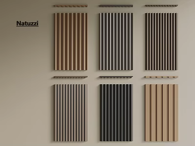 Natuzzi Wall Panels With Various Wood Grain Patterns And Color Choices 3d model